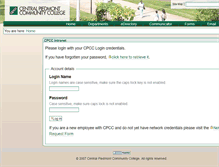 Tablet Screenshot of intranet.cpcc.edu